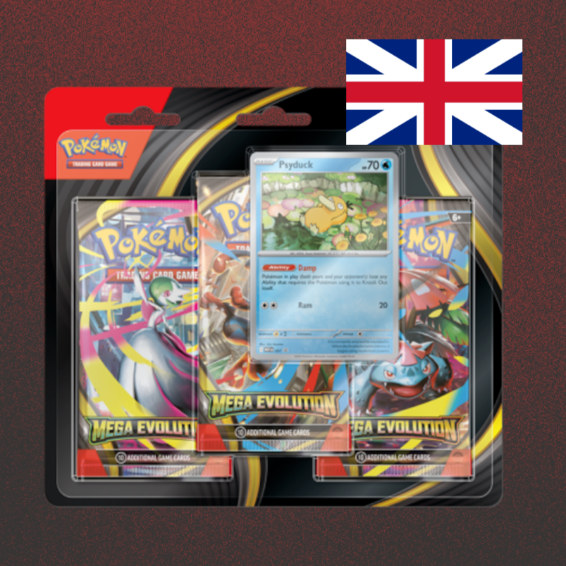 Pokémon TCG: Mega Evolution 3-Pack-Blister [Psyduck]
